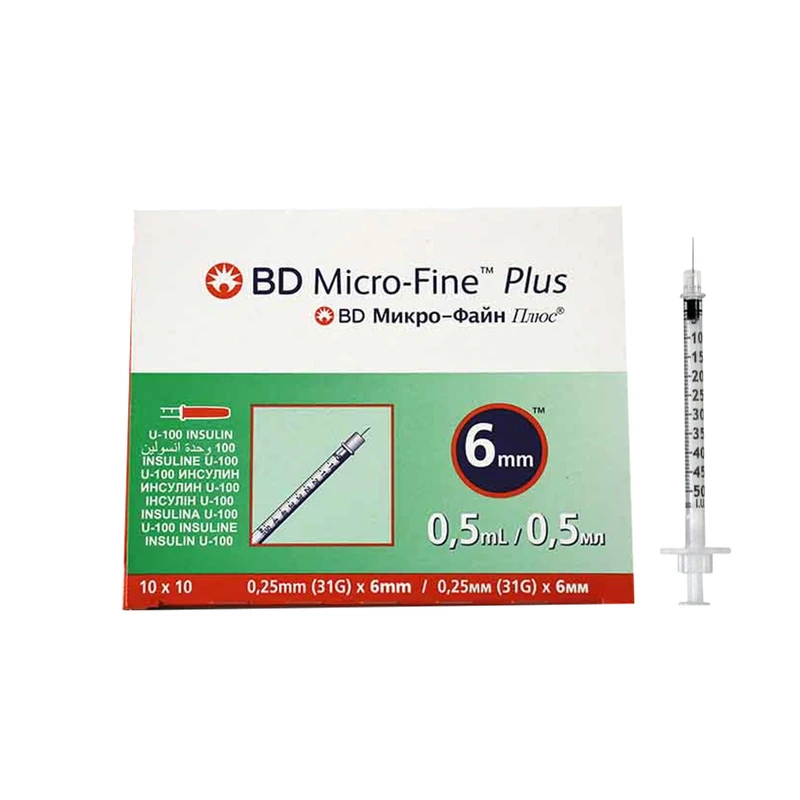 3ff349b46b6cecb743d191ba9b8d8fa833e2aa35_1654157289.webp سرنگ انسولین بی دی مدل micro-fine plus حجم 0.5 میلی لیتر بسته 100 عددی - Image 1